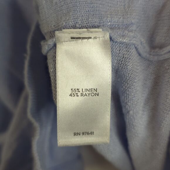 J Jill Linen Blend Button Front Top S Petite Lavender Lightweight Casual - Picture 5 of 8